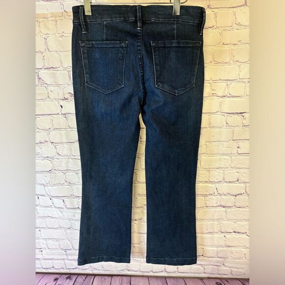 FRAME Denim Le Crop Mini Boot Lace Up Front Side Zip Boho Grunge Jeans Size 25 - Picture 2 of 11
